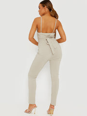 Cami -Jumpsuit mit Reißverschluss vorne mit Reißverschluss