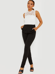 Gepolsterte Büstenhäkeln Jumpsuit