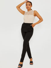 Gepolsterte Büstenhäkeln Jumpsuit