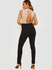 Gepolsterte Büstenhäkeln Jumpsuit