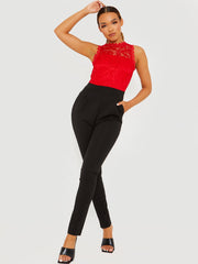 Gepolsterte Büstenhäkeln Jumpsuit