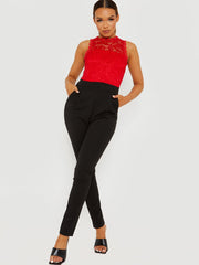 Gepolsterte Büstenhäkeln Jumpsuit