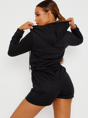 Zip Up Hooded Playsuit