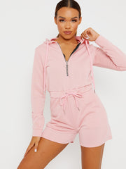 Zip Up Hooded Playsuit