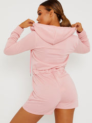Zip Up Hooded Playsuit