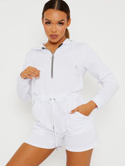 Zip Up Hooded Playsuit