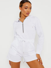 Zip Up Hooded Playsuit