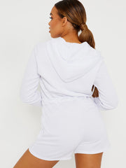 Zip Up Hooded Playsuit