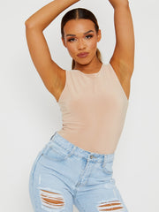 Slinky Racer Back Sleeveless Bodysuit