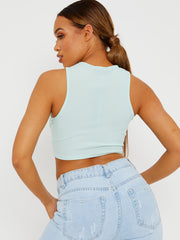 Los Angeles geribbelde vest -crop top