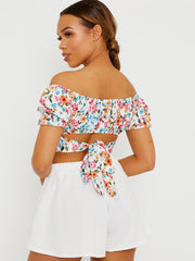 High Waisted Flared Shorts