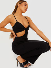 Cut Out Ribbed Cami Maxi Dress