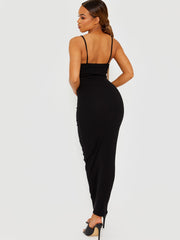Cut Out Ribbed Cami Maxi Dress