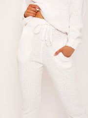 Popcorn Fluffy Strick Loungewear Set