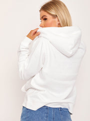 Gießen Sie Tourjours Paris Graphic Print Fleeced Hoodie