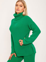 New Roll Neck Knitted Top & Trouser Co-ord