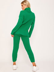 New Roll Neck Knitted Top & Trouser Co-ord
