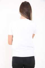 Laser Cut Front Plain T-Shirt Top