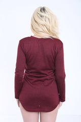 Melange Strick essen Diamanten drucken Langarmis