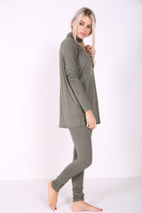 Choker Neck Viscose LoungeWear Set