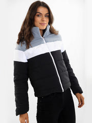 Contrast Colour Block Padded Jacket