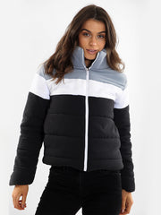 Contrast Colour Block Padded Jacket