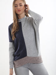 Contrast Colour Block Oversized Top