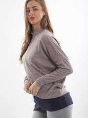 Contrast Colour Block Oversized Top