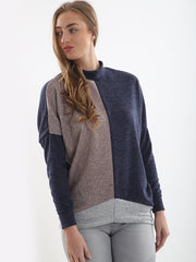 Contrast Colour Block Oversized Top