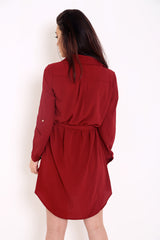 Floral Embroidered Shirt Dress