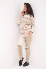 Zipped Velour Loungewear Coordinate Suit