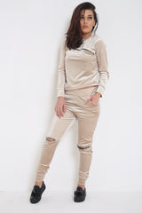 Zipped Velour Loungewear Coordinate Suit