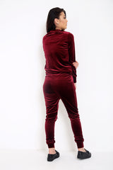 Zipped Velour Loungewear Coordinate Suit