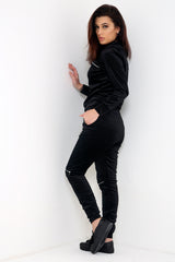 Zipped Velour Loungewear Coordinate Suit