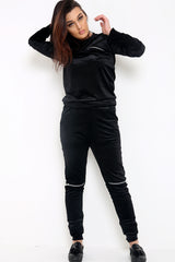 Zipped Velour Loungewear Coordinate Suit