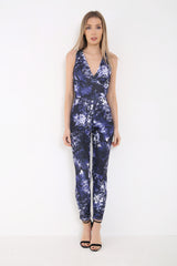 Cross Back Spring Floral Jumpsuit