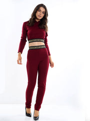 Patterned Trim Fleece Co-ord