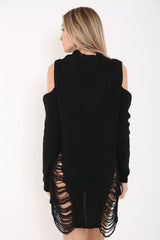 Koude schouderchoker nek gescheurde ladder doden gebreide trui