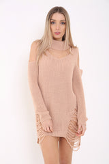 Koude schouderchoker nek gescheurde ladder doden gebreide trui