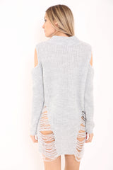 Koude schouderchoker nek gescheurde ladder doden gebreide trui