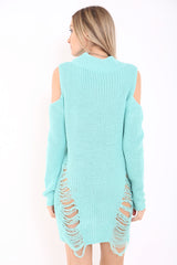 Koude schouderchoker nek gescheurde ladder doden gebreide trui