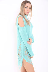 Koude schouderchoker nek gescheurde ladder doden gebreide trui