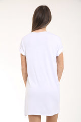 Vestido de camiseta Longline de la diosa de la roca