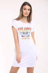 Vestido de camiseta Longline de la diosa de la roca