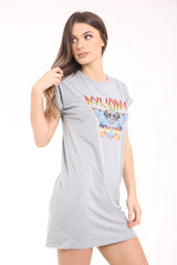 Vestido de camiseta Longline de la diosa de la roca