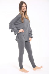 Bell Frill Sleeve Viscose Lounge Wear