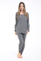 Bell Frill Sleeve Viscose Lounge Wear