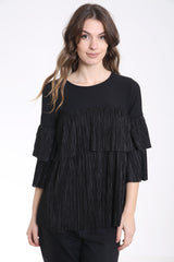 Pleated Frill Oversized Baggy Top
