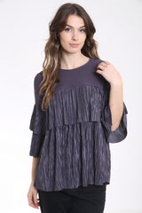 Pleated Frill Oversized Baggy Top