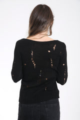 Distressed Knitted Jumper
